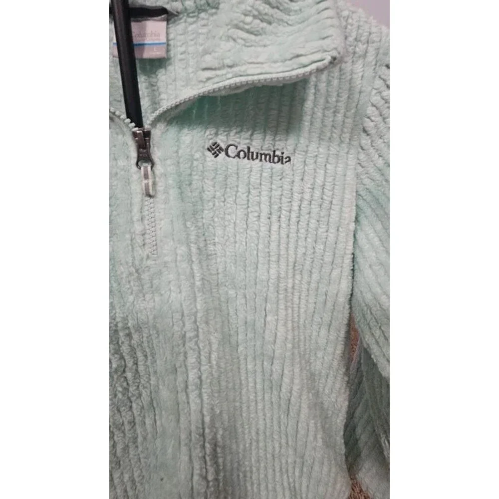 Columbia Girls' Fire Side Half Zip Sherpa Fleece pullover size Large